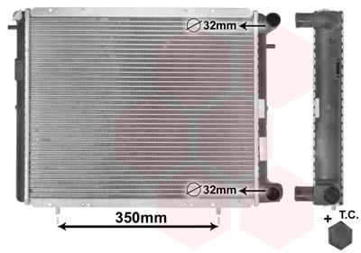 VAN WEZEL Radiators, Motora dzesēšanas sistēma 43002045